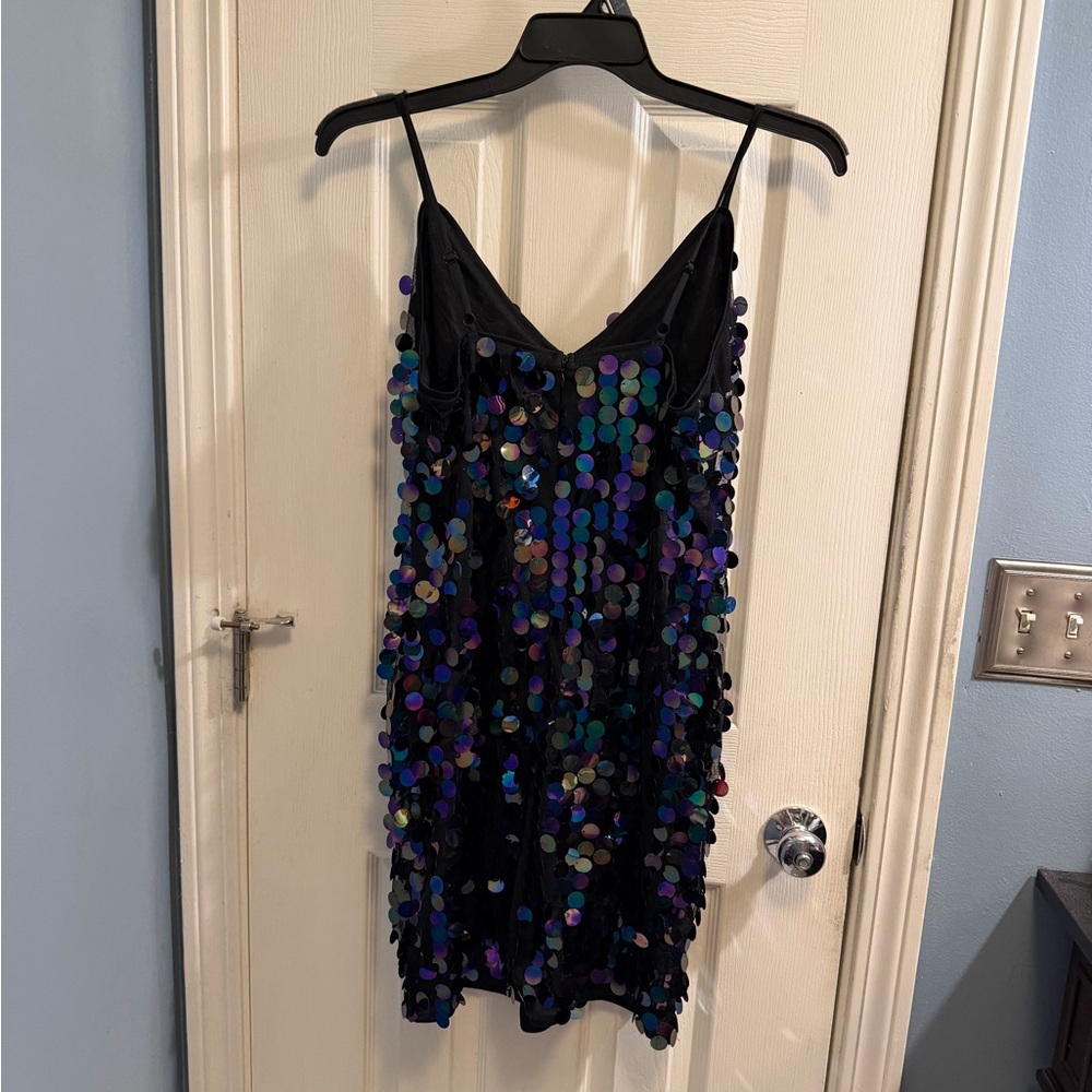 Forever 21 Black Dress with Iridescent Sequins